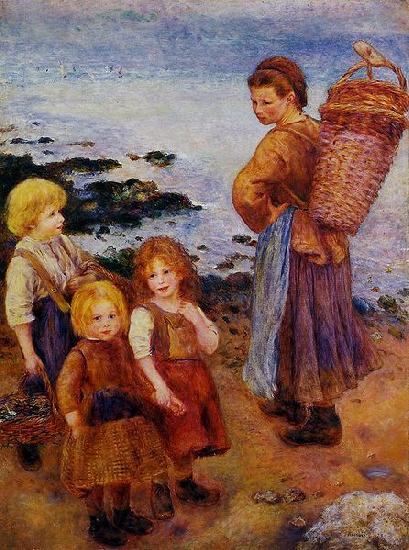 Pierre-Auguste Renoir Les pecheuses de moulesa Berneval Spain oil painting art